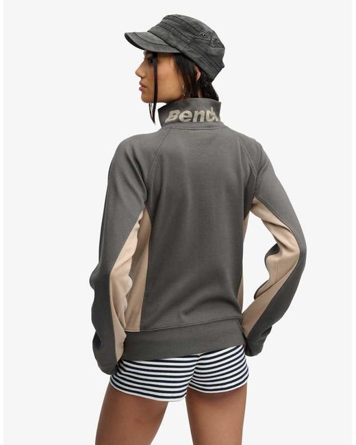 Bench x Superdry & Co Black High Neck Contrast Track Top