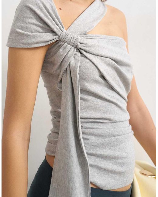 TOPSHOP Blue Tie Strap Knot Detail Tank