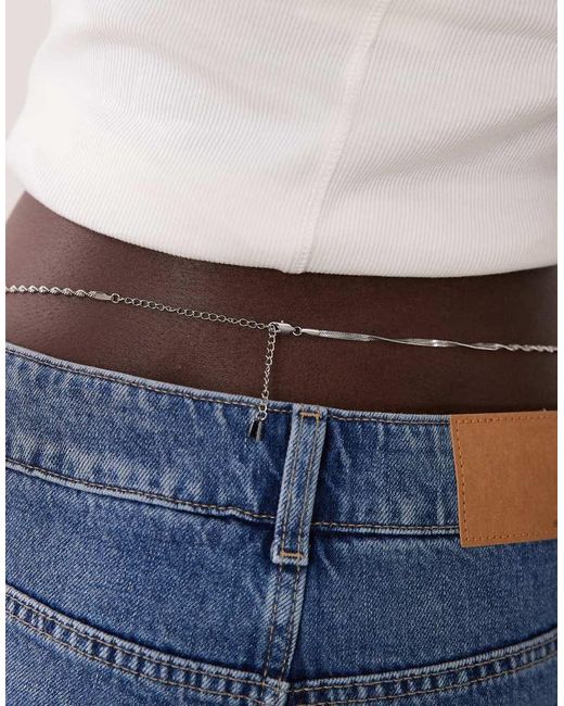 ASOS Blue Waterproof Stainless Steel Belly Chain