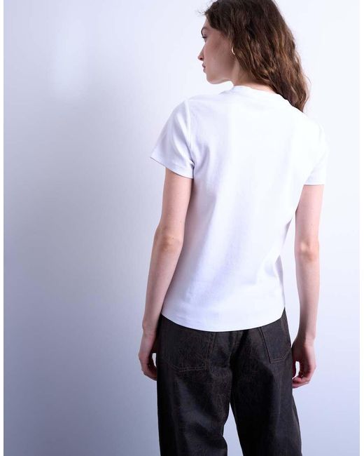 TOPSHOP White Graphic Doodle Print Everyday Tee