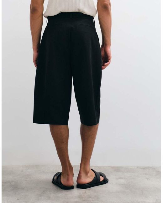 ASOS White Smart Barrel Longline Short for men