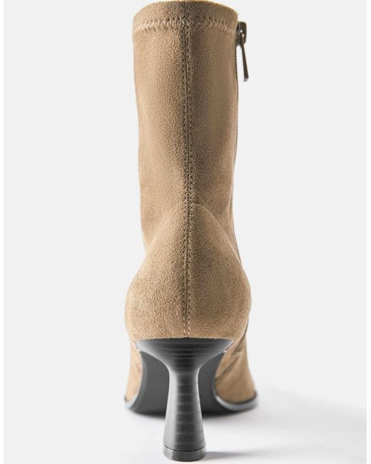 Pull&Bear White High-heel-stiefeletten
