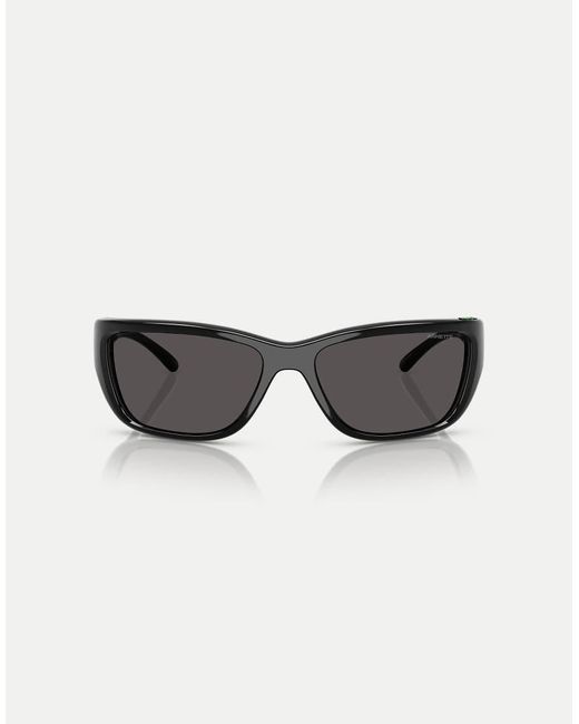 Arnette Black Bubblewrap Rectangle Sunglasses With Lens for men