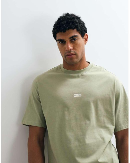 HUGO White Nalono Back Print T-shirt for men