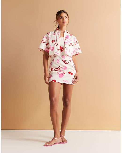 ASOS Multicolor Poplin Shirt Co-Ord