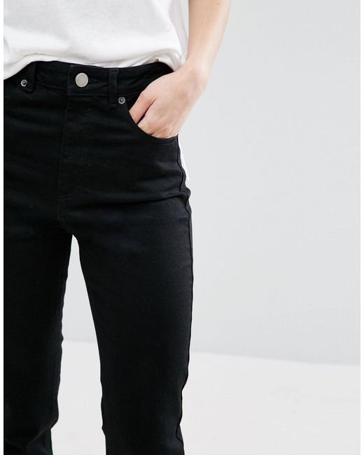 tall mom jeans black