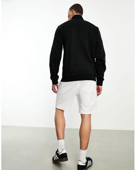 Adicolor classics - felpa nera con 3 strisce e zip corta di Adidas Originals in Black da Uomo