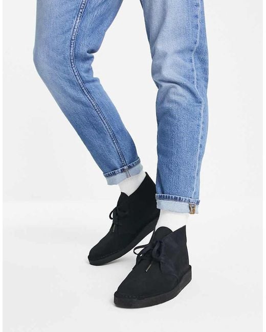 Clarks Blue Desert Coal Boots for men