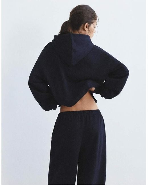 Pull&Bear Blue Zip-up Hoodie