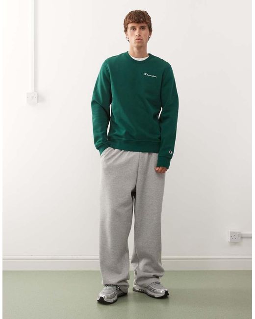 Champion Sweatshirt Met Ronde Hals in het Green voor heren