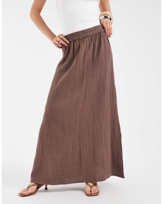 Gonna Lunga di Pieces in Brown