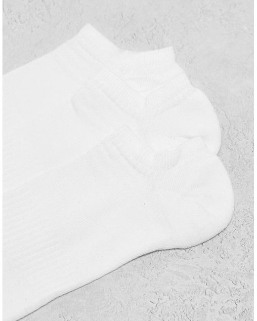 The North Face White 3 Pack Invisble Trainers Socks