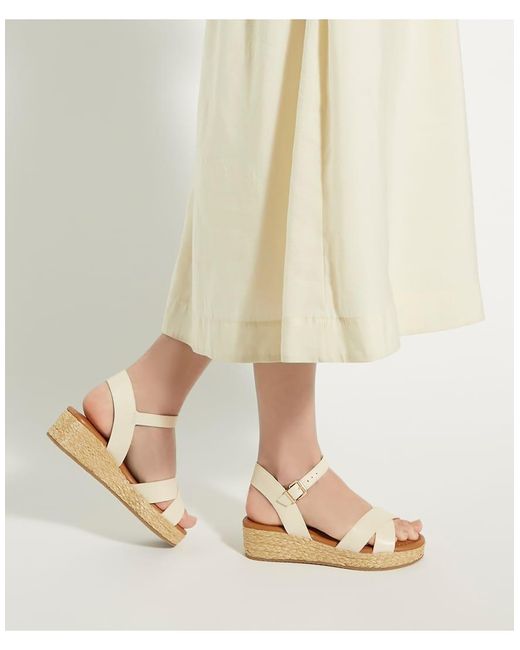 Dune Metallic Wide Fit Linnie Flat Sandals