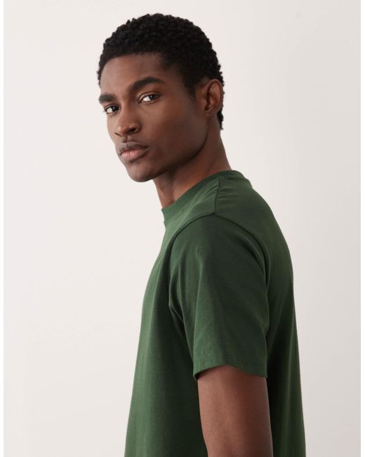 ASOS – basic-t-shirt in Green für Herren