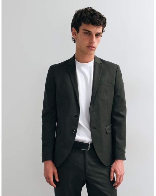 Jack & Jones Gray Super Slim Fit Suit Jacket for men