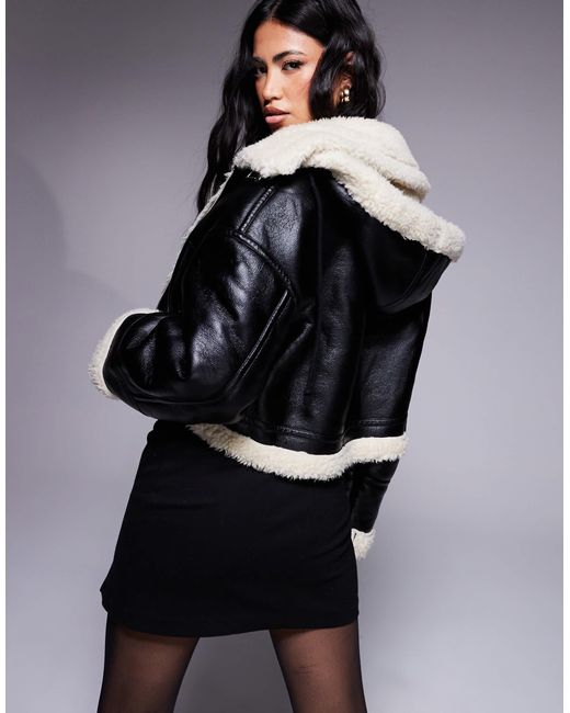 Aria Cove Black – jacke aus kunstleder