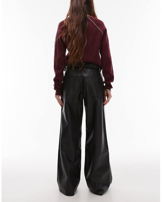 Levi's Black Xl Straight Loose Fit Faux Leather Jeans