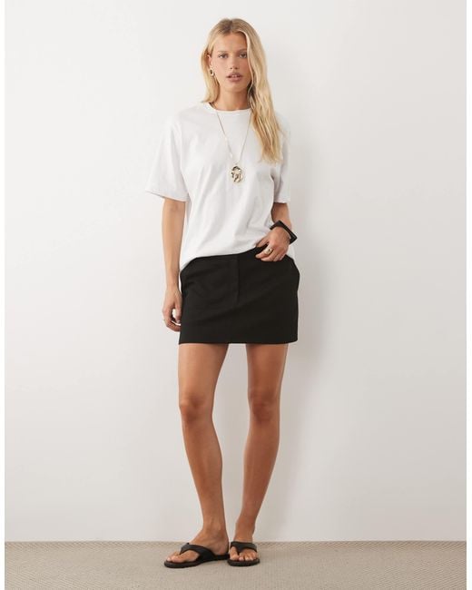 ASOS White Interlock Mini Skirt
