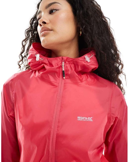 Regatta Red Pack-It Iii Waterproof Rainwear Jacket