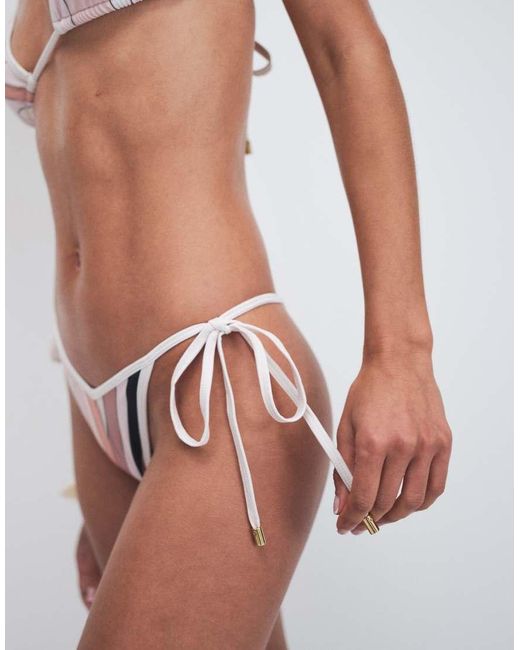 Cin Cin Natural Racer Side Tie Bikini Bottoms