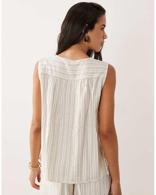 Jdy Natural Side Tie Details Top Co-ord