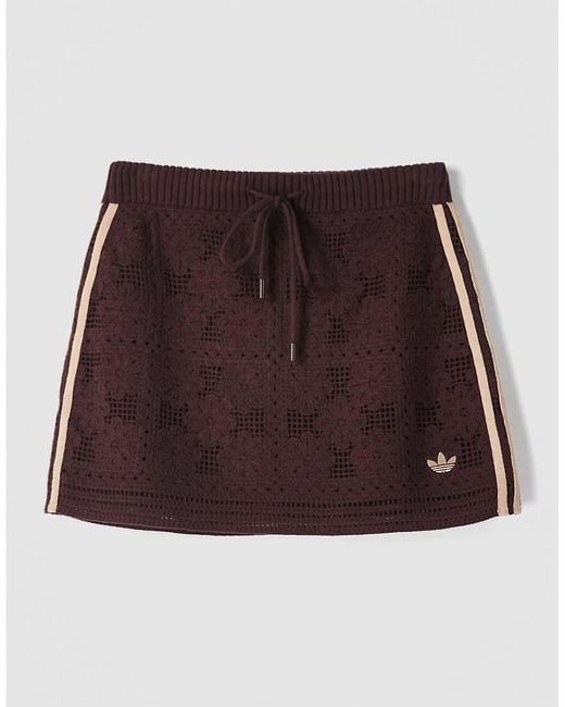 Minifalda De Punto De Croché De Originals X Asos Adidas de color Brown
