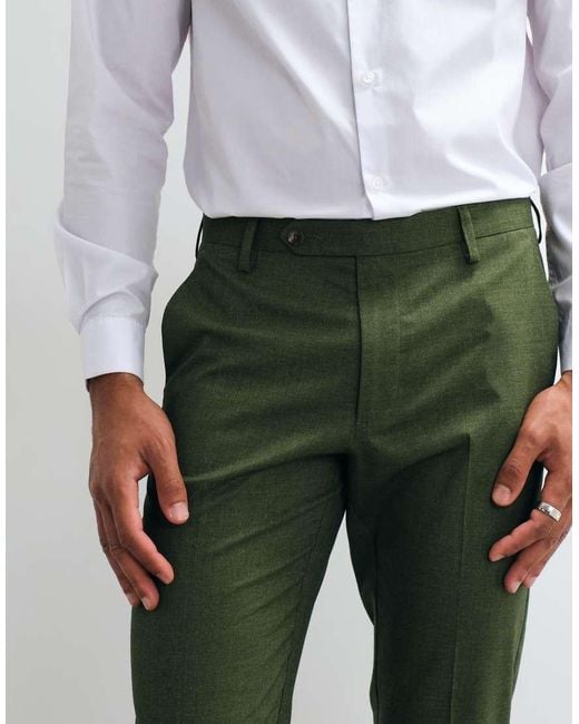 ASOS Green Skinny Suit Trousers for men