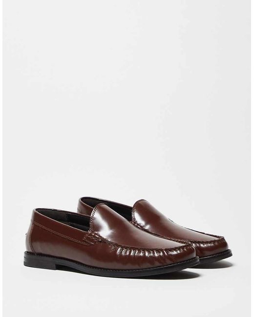 ASOS Brown Penny Loafers for men