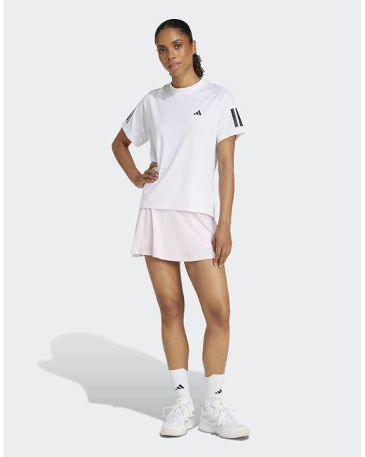 Adidas Originals White Club 3-Stripes Tennis Climacool Tee