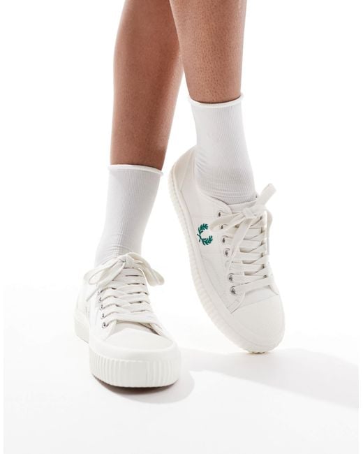 fred perry white canvas shoes