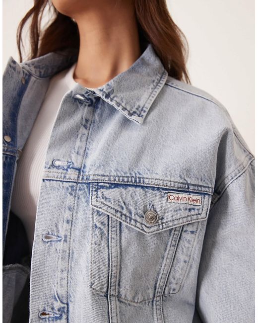 Calvin Klein Blue Boxy Denim Jacket