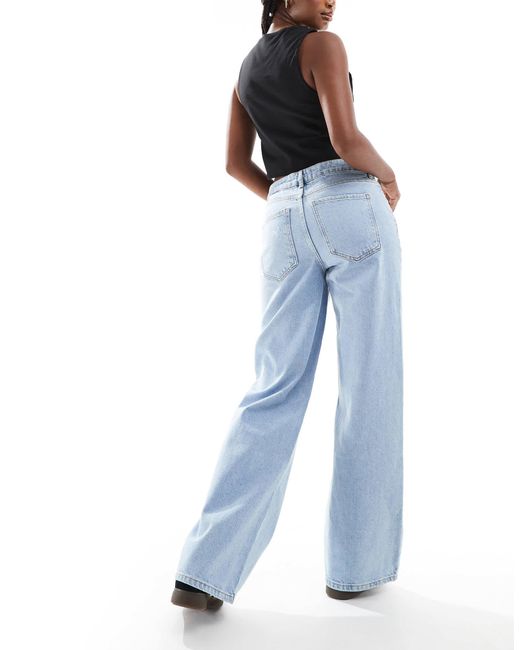 Bramble - jean large à taille basse - clair New Look en coloris Blue