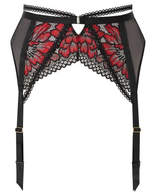 Ann Summers Black Yours Truly Suspender Belt