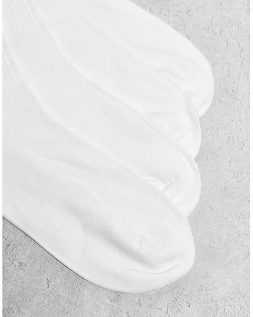 Lindex White 4-pack Sporty Chunky Rib Crew Sock