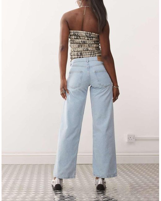 Motel Blue Parallel Leg Low Rise Jeans