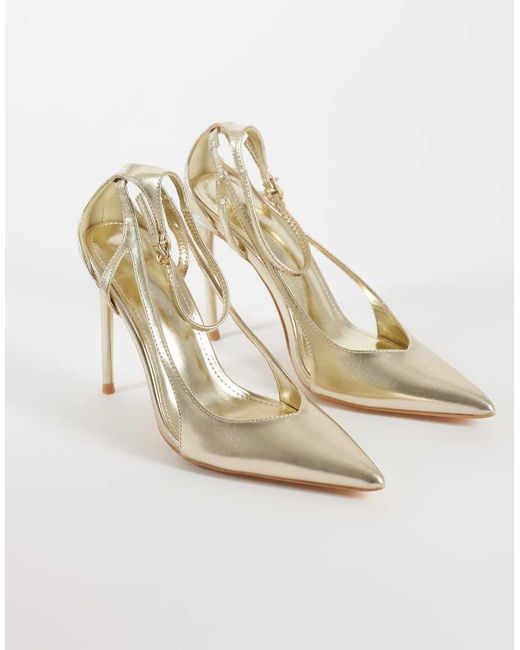 Public Desire White Allegedly Heeled Pumps