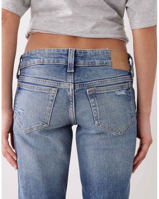 Weekday Blue Distressed Bootcut Flared Jeans