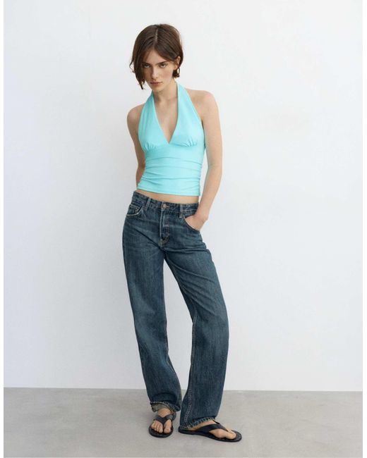 Pull&Bear Blue – neckholder-oberteil