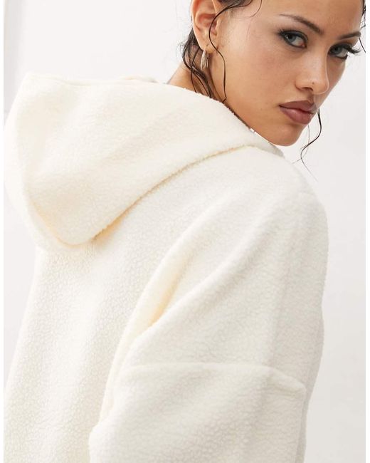 Noisy May Natural 1/4 Zip Hooded Fleece
