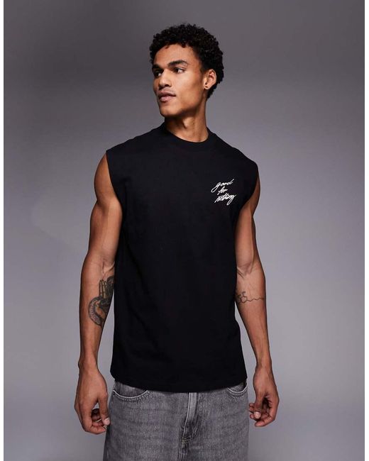 Good For Nothing Blue Sleeveless Vest for men