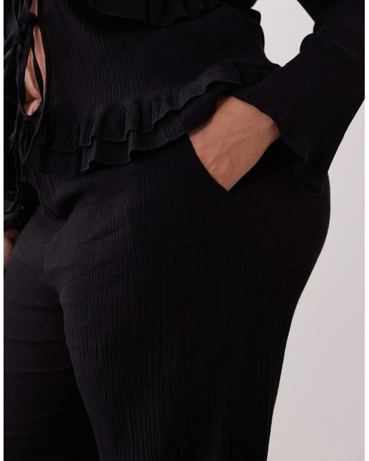 Esmee Curve Black Tie Front Beach Trouser