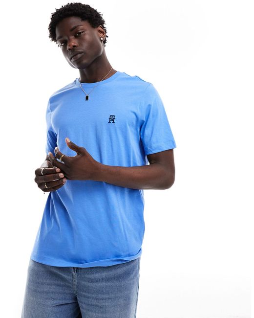 T-shirt ras du cou Tommy Hilfiger pour homme en coloris Blue