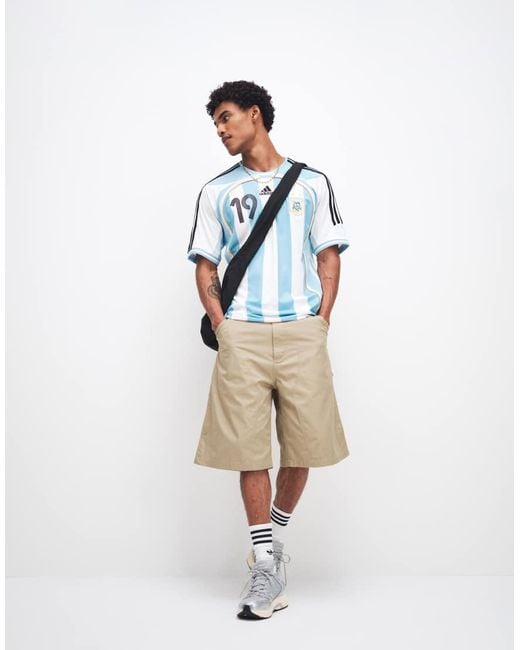 Adidas Originals Blue Adidas Football Argentina Home Messi Jersey 2006