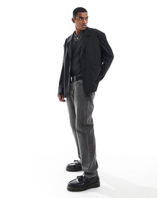 Weekday Black Eman Oversized Blazer for men
