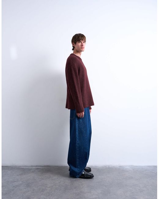 Pull ras Topman pour homme en coloris Purple