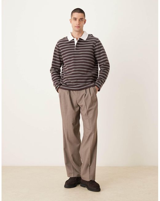ASOS Black Stripe Polo for men