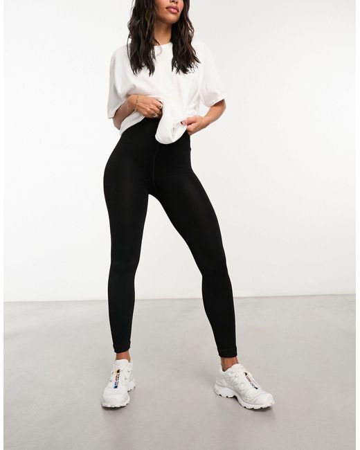 Lindex Brushed Inside leggings With Elasticated Waist in White | Lyst UK