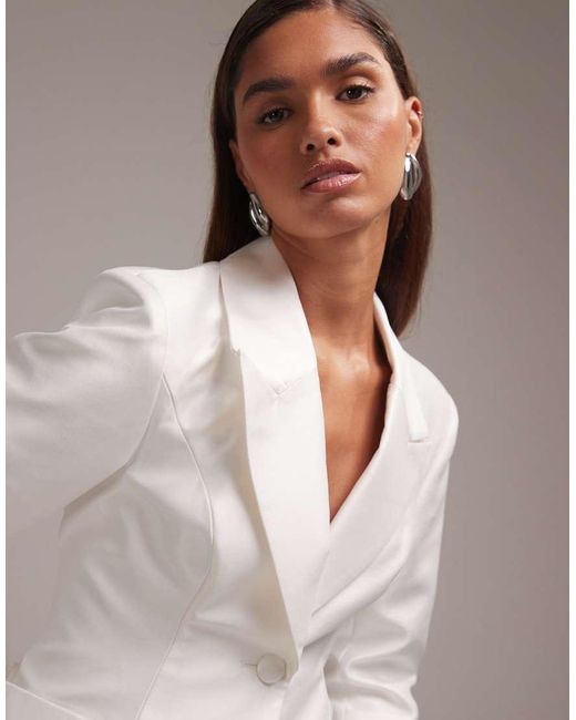 ASOS Gray Structured Blazer With Deep Pockets