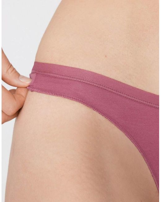 Tezenis Purple Cotton G-String