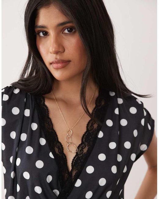 Miss Selfridge Black Wrap Front Playsuit